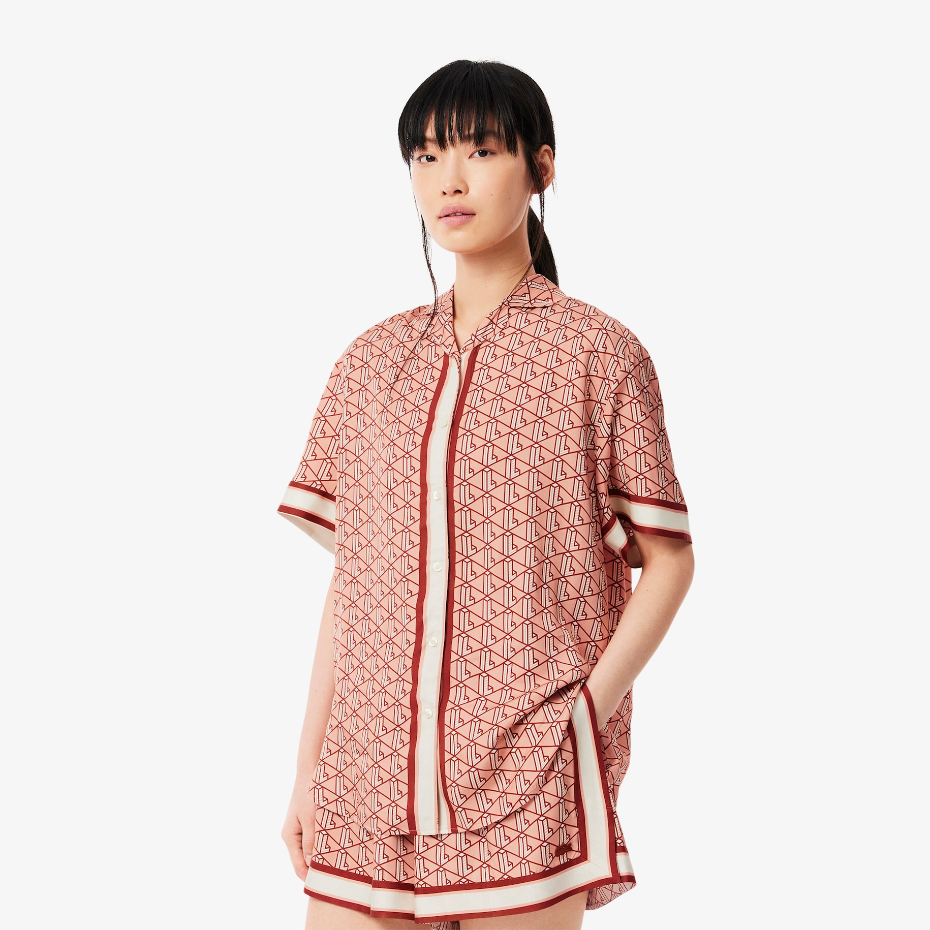 Oversized Monogram Print Shirt image number 0