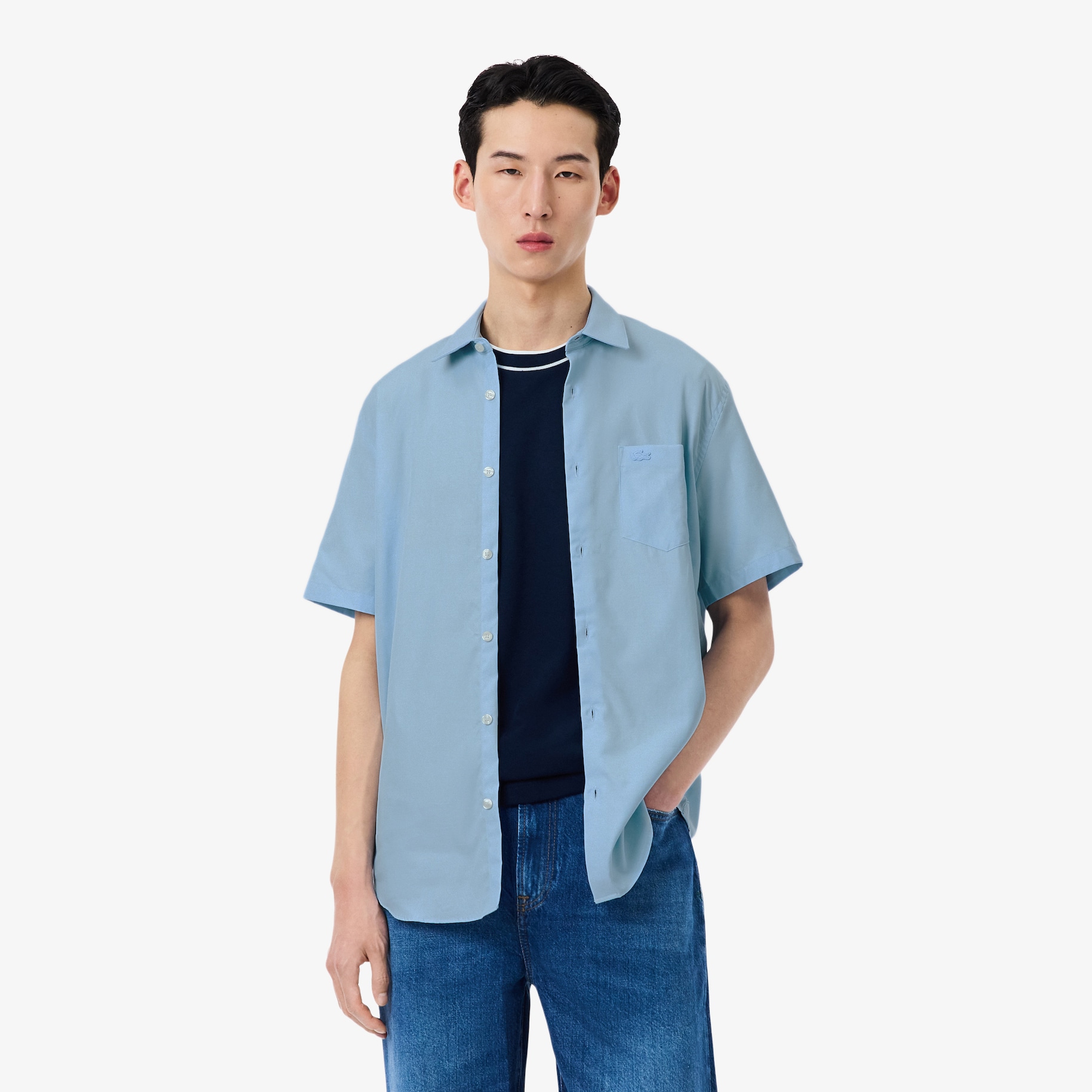 Men's Regular Fit Solid Cotton Shirt image number 0