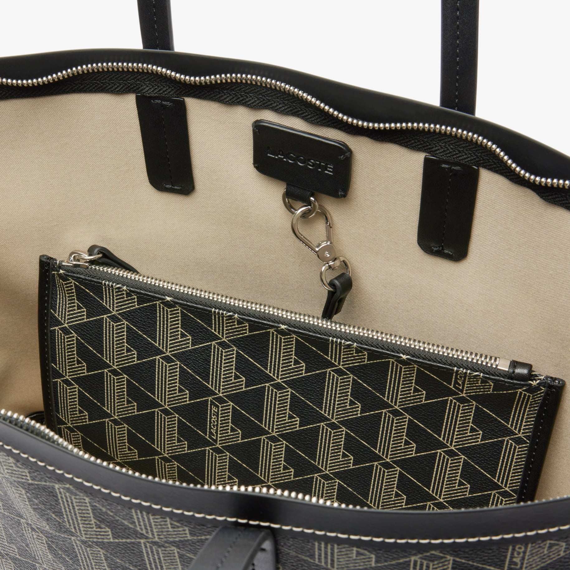 Zely Grained Tote with Pouch image number 3