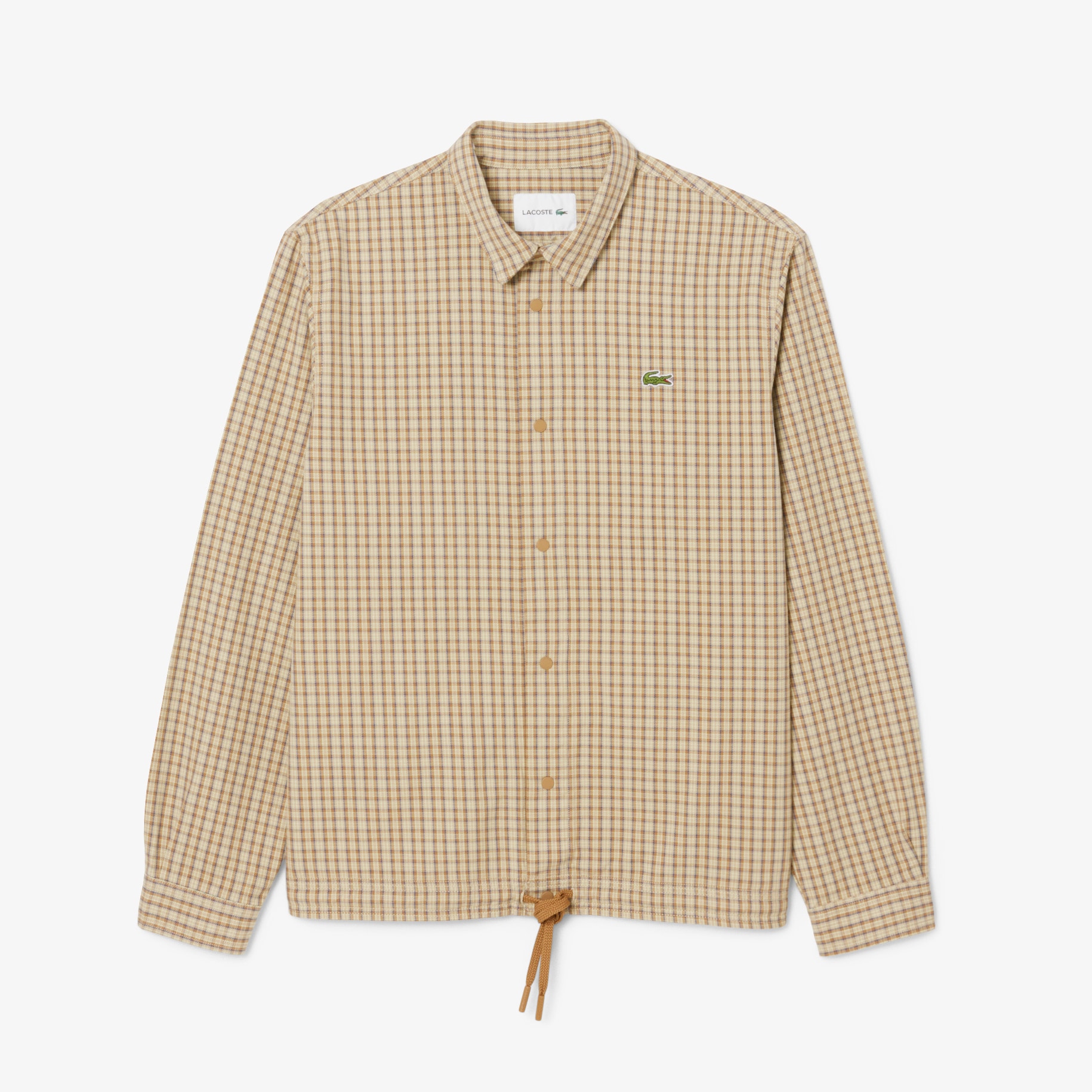 Oversized Heavy Cotton Plaid Overshirt image number 3