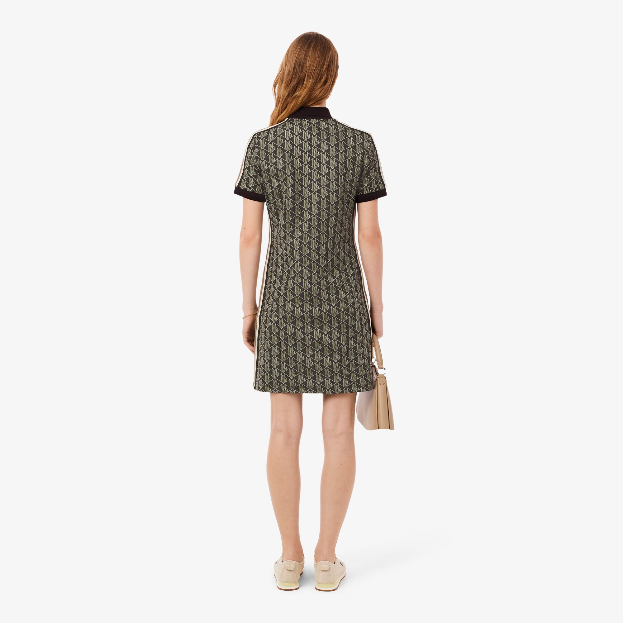 Slim Fit Monogram Jacquard Polo Dress image number 2