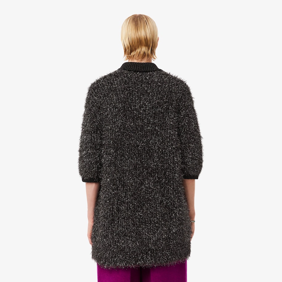 Sweater Lurex Knit Kerah Polo Runway image number 2