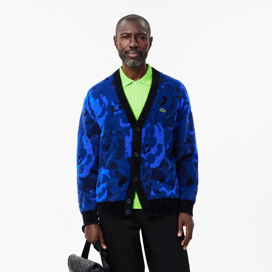 Floral Intarsia Jacquard Cardigan image number 0