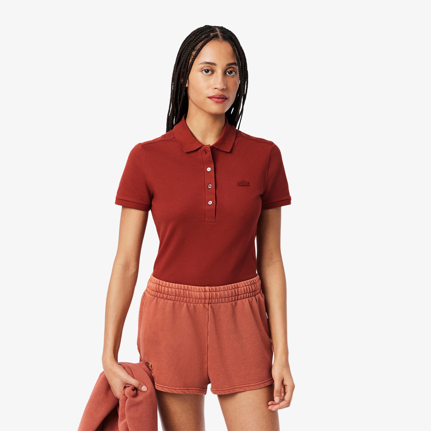 L.12.D Slim Fit Stretch Mini Piqué Polo Shirt image number 0