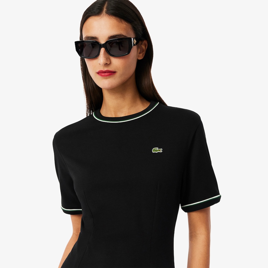 Trim Accent Jersey T-shirt Dress image number 1