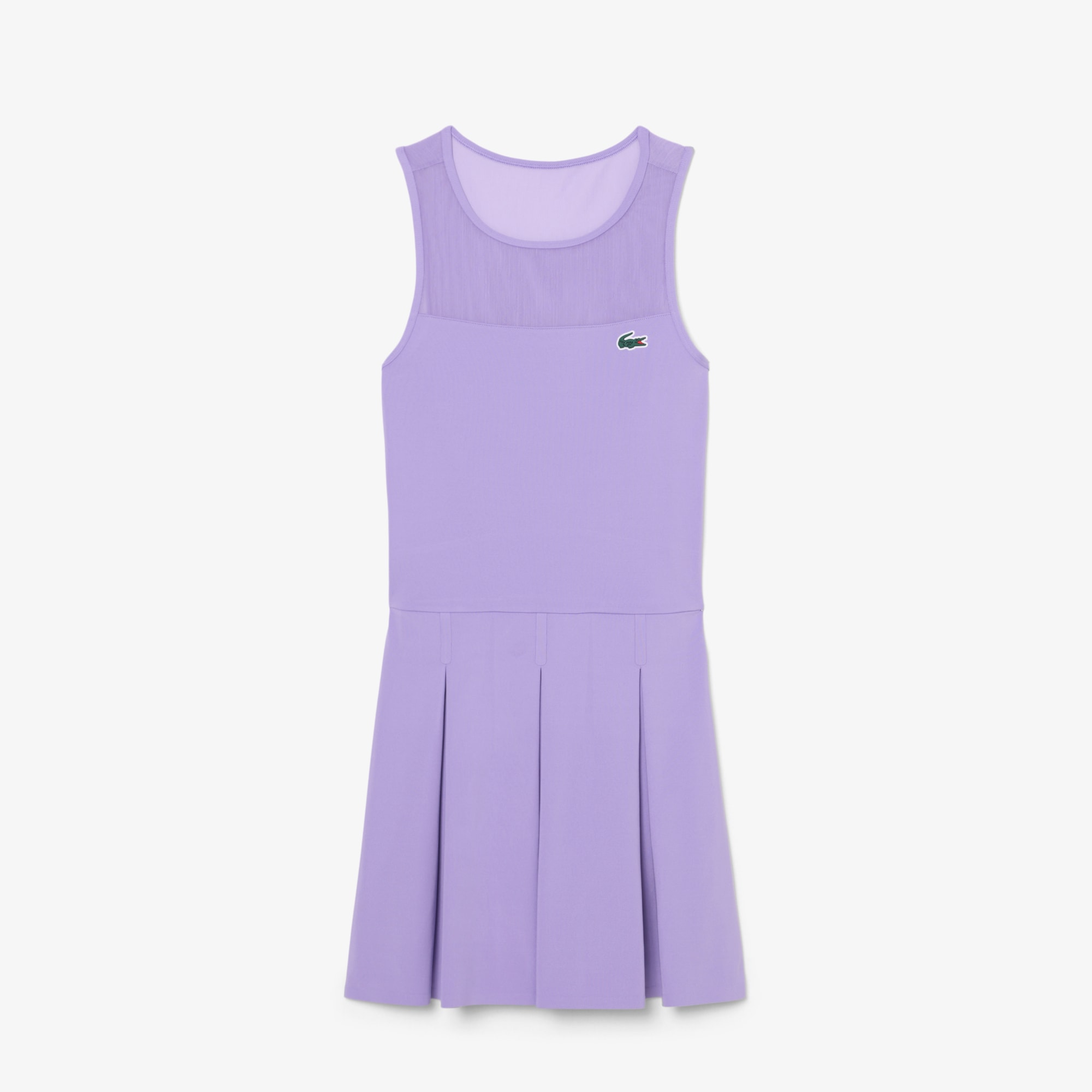 Dual Fabric Pleated Stretch Tennis Dress image number 3