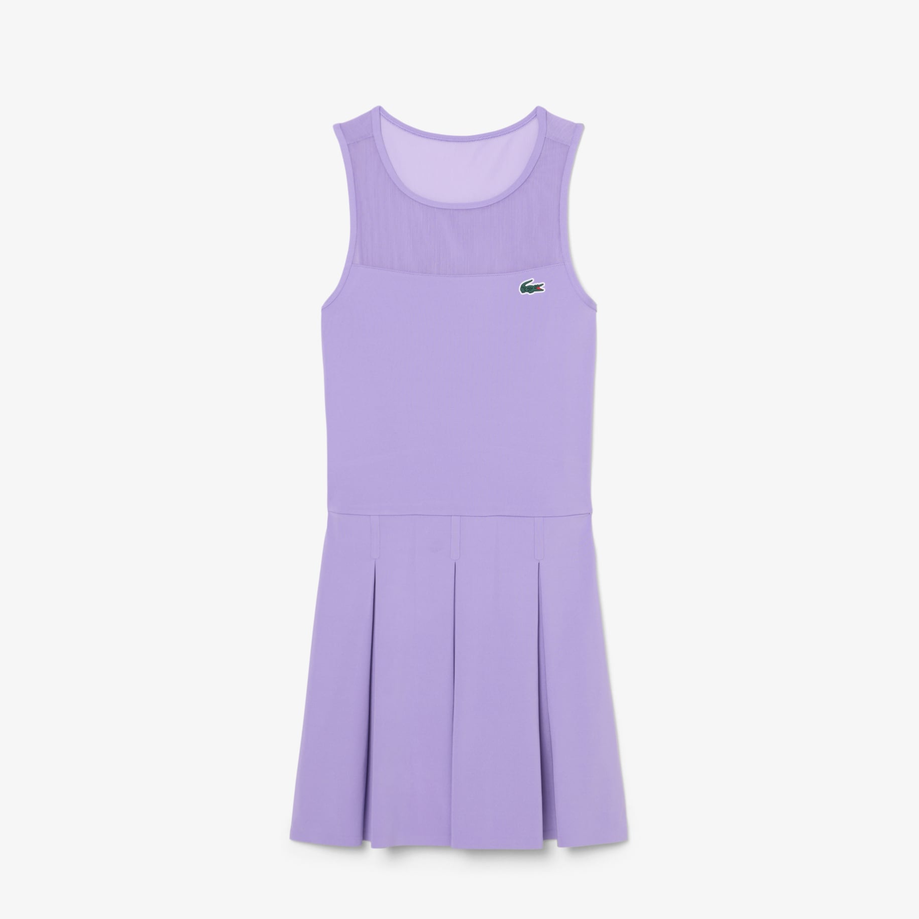 Dual Fabric Pleated Stretch Tennis Dress image number 3