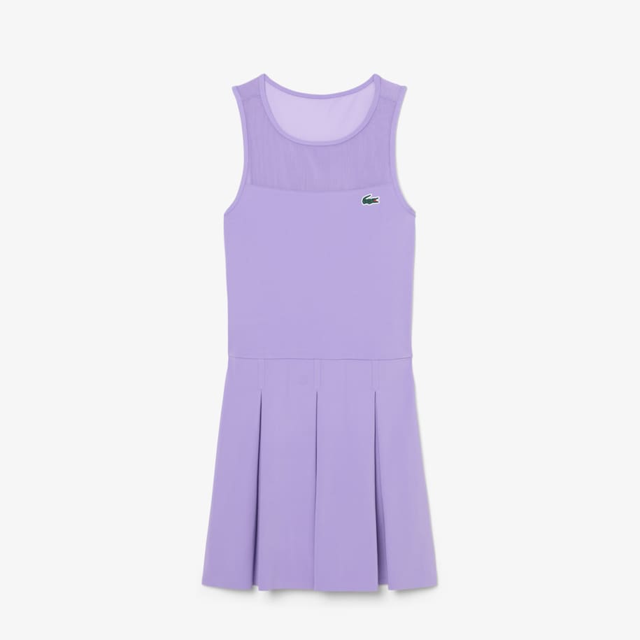 Dual Fabric Pleated Stretch Tennis Dress image number 3