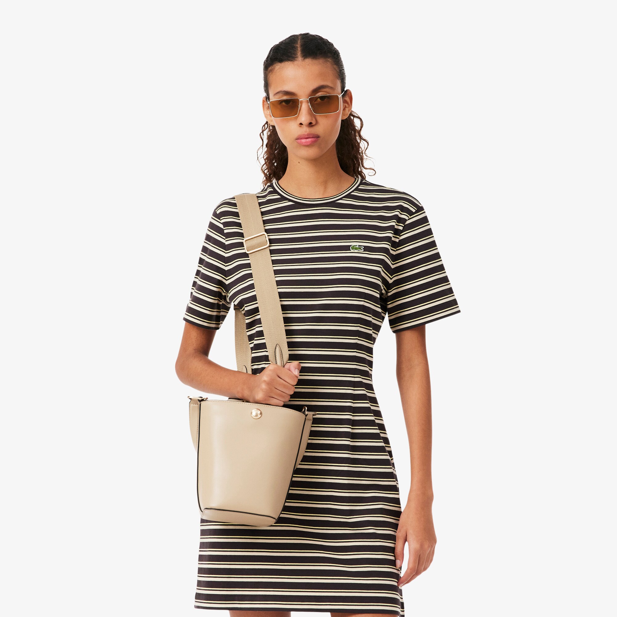 Small Tennis Bliss Leather Bucket Bag image number 5