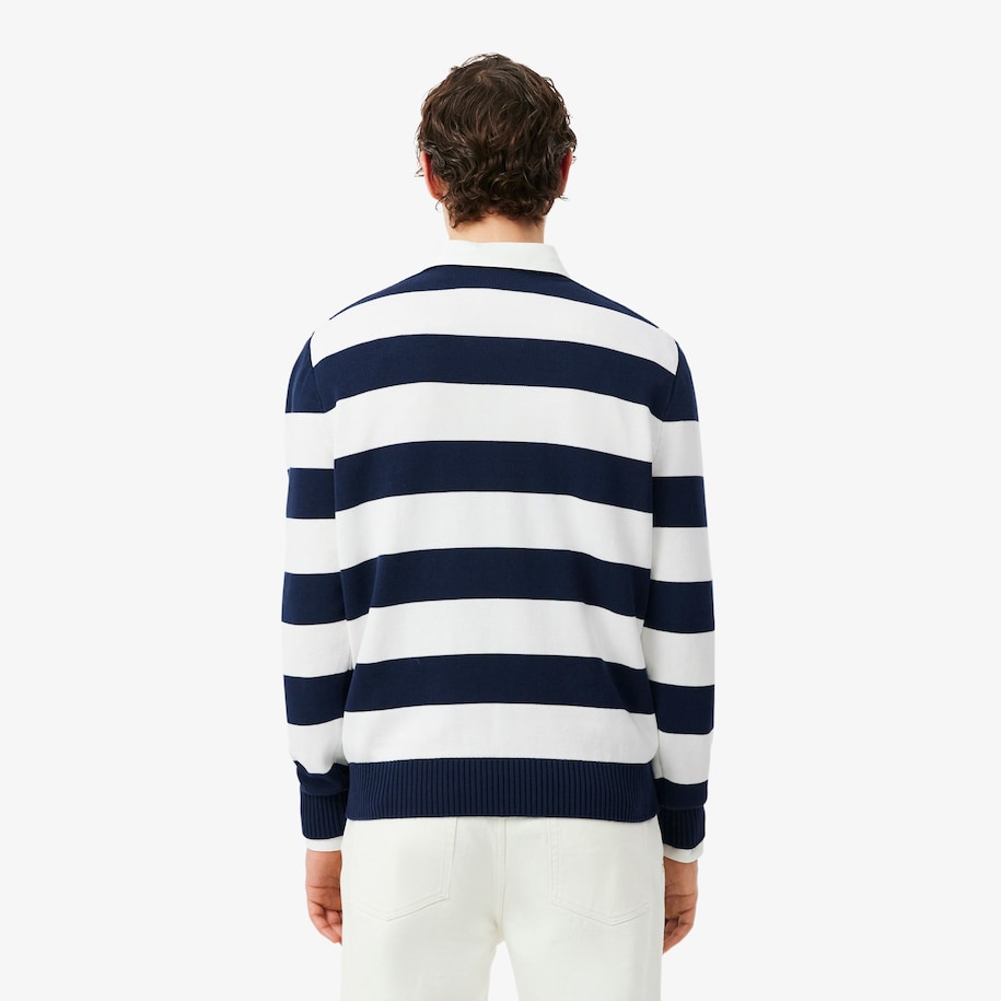Striped Cotton Crew Neck Sailor Sweater image number 2