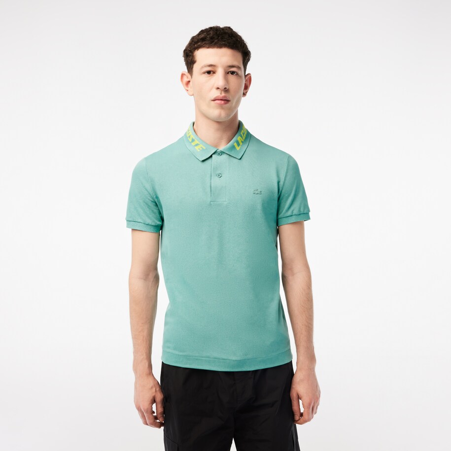 Men's Lacoste Branded Slim Fit Stretch Piqué Polo image number 0