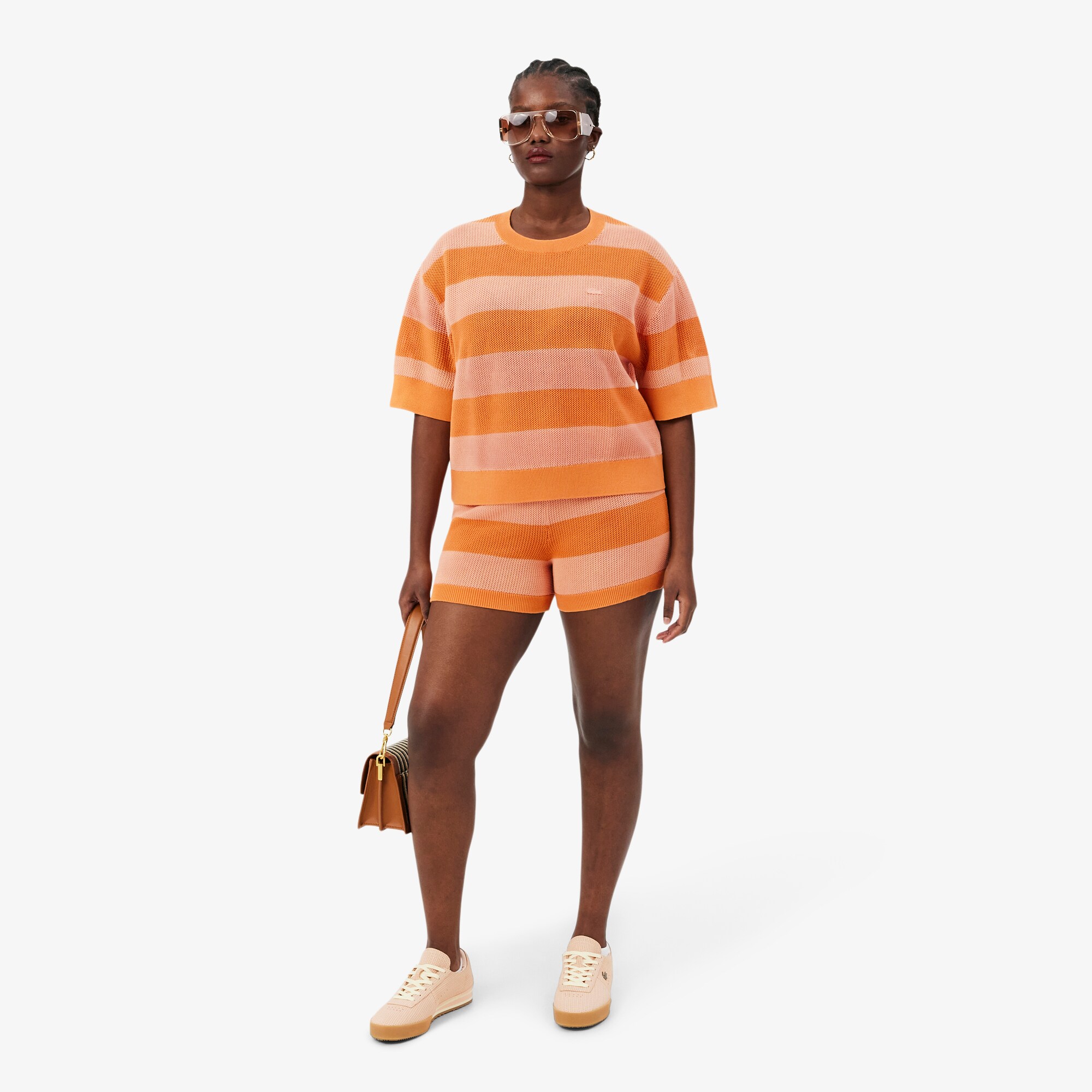 Striped Mesh Knit Shorts image number 8