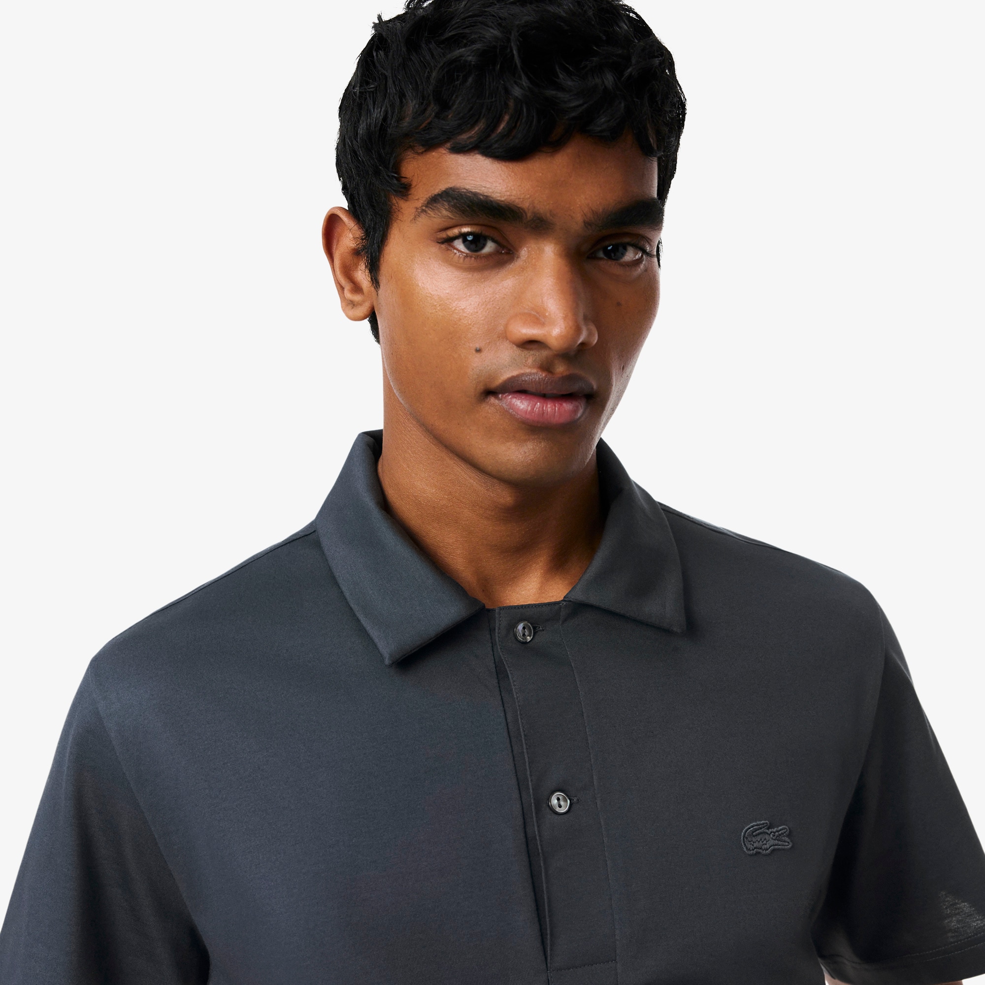 Paris Classic Fit Open Neck Embroidered Polo Shirt image number 1