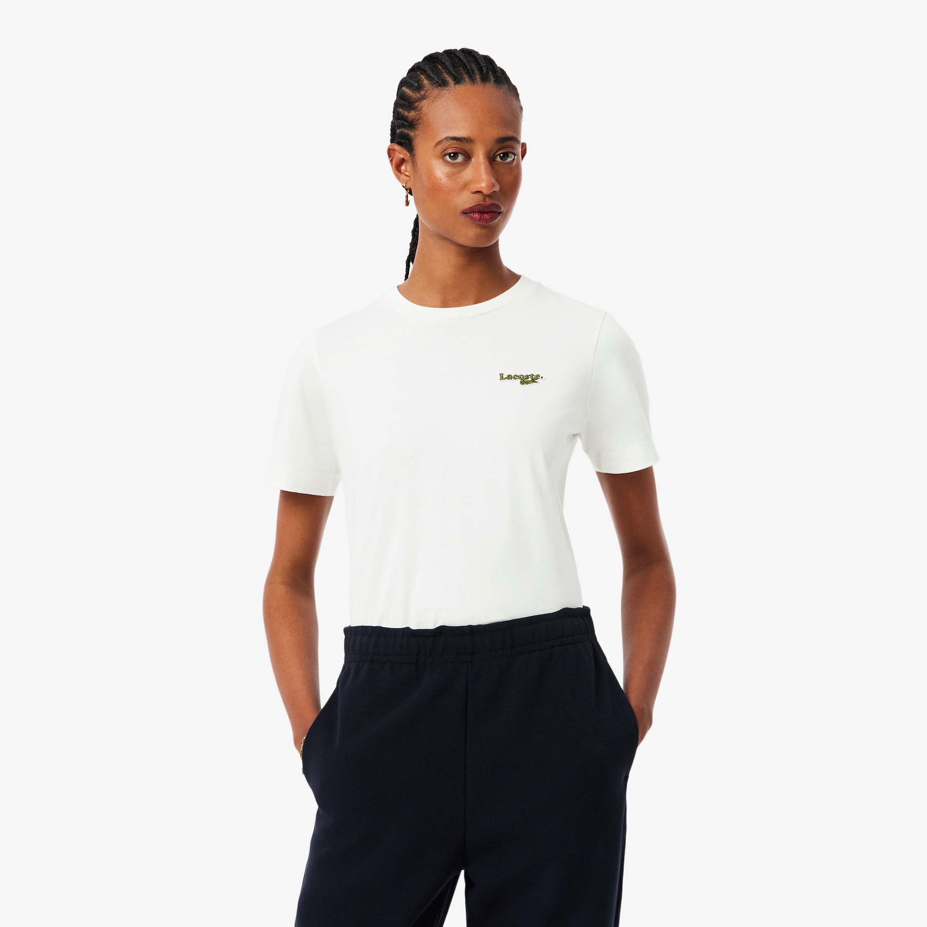 Cotton Badge T-shirt image number 0