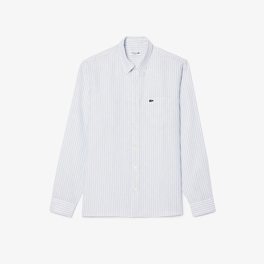 Regular Fit Striped Linen Shirt image number 3