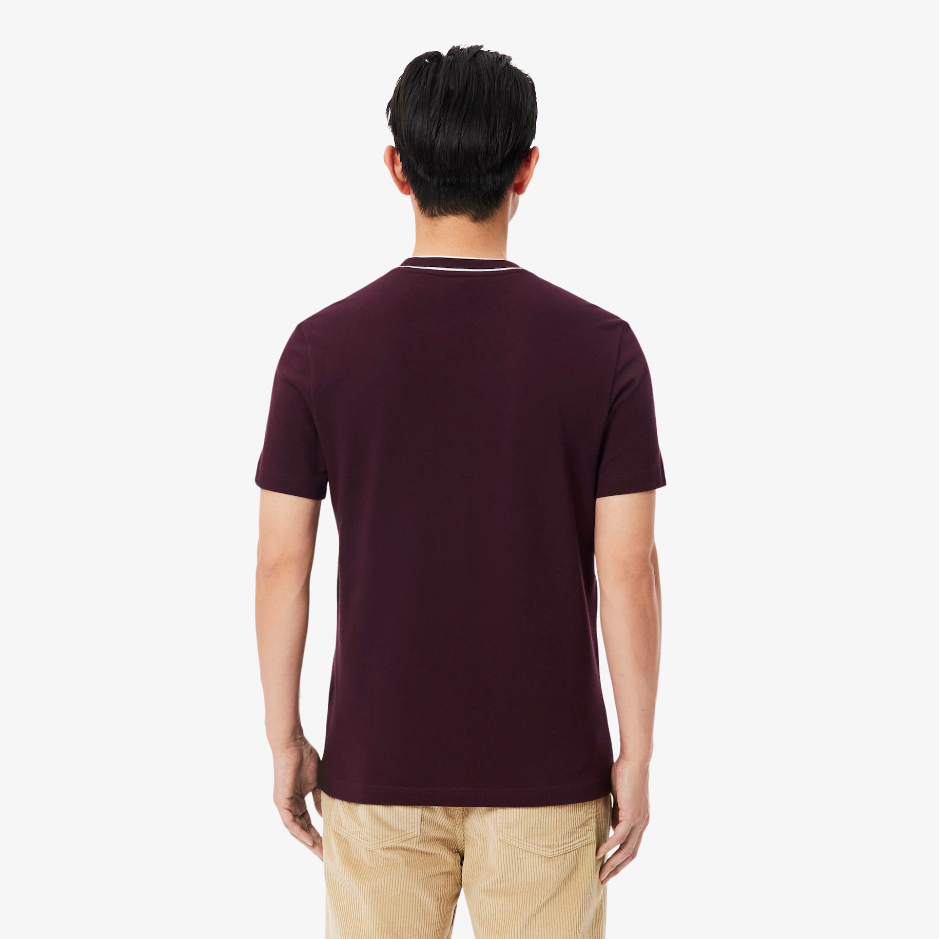 Stretch Piqu&eacute; Stripe Collar T-shirt image number 2