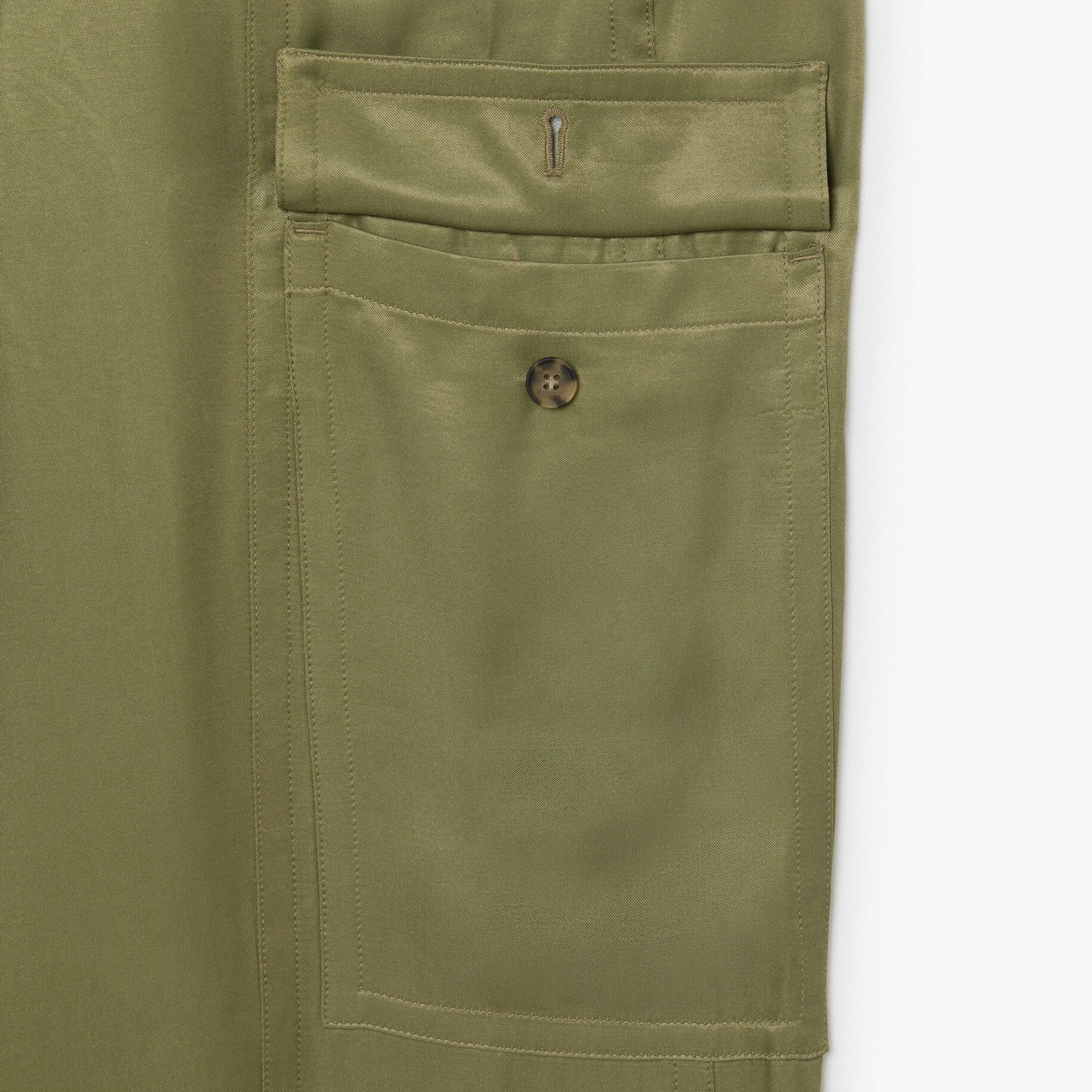 Oversized Satin Cargo Pants image number 8