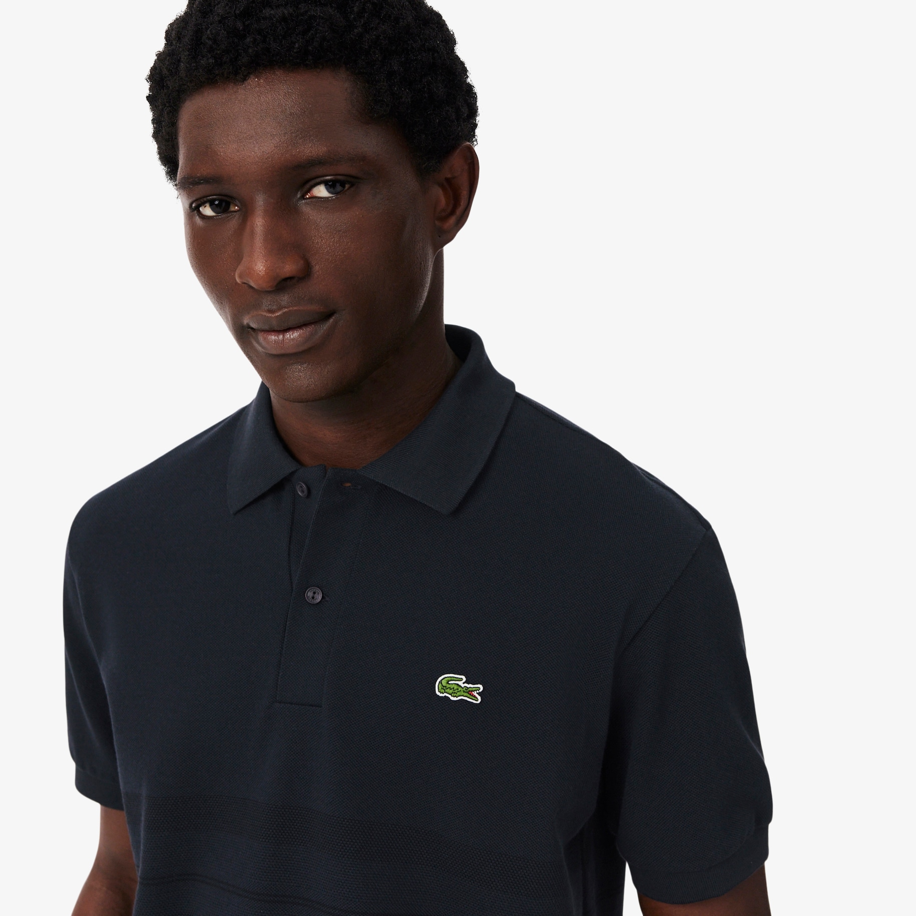 French Made Classic Fit Striped Polo image number 1