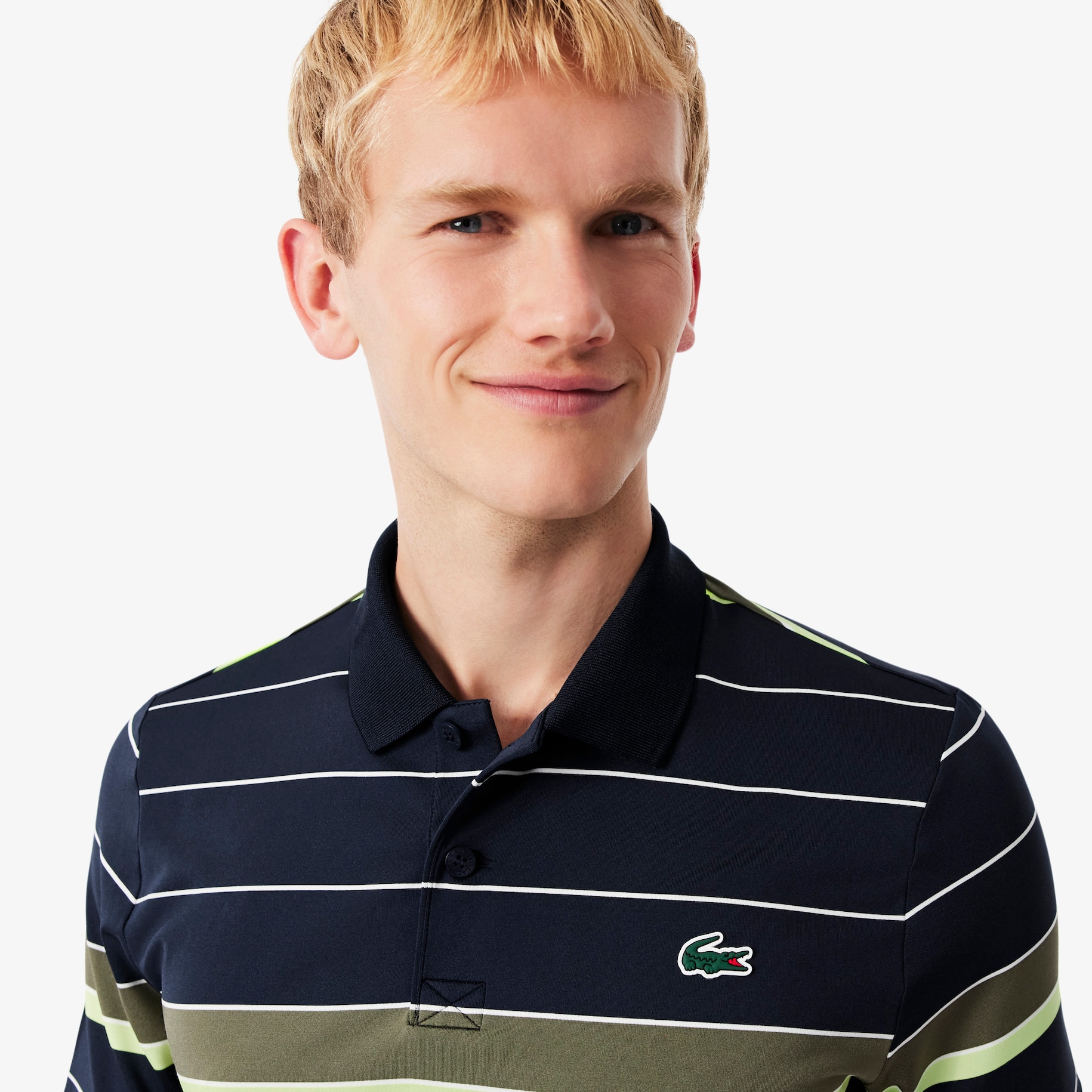 Striped Ultra Dry Stretch Golf Polo Shirt image number 1