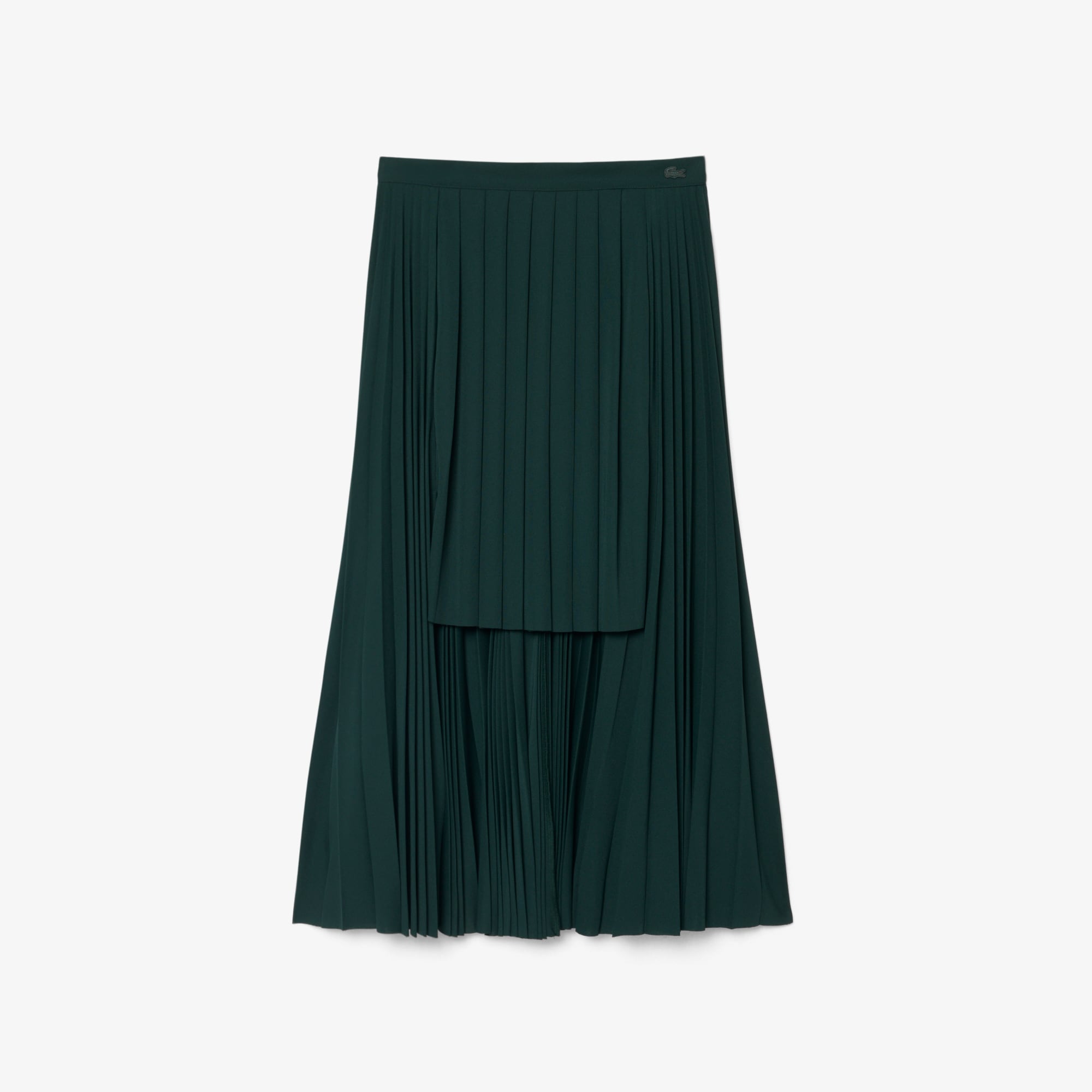 Long Asymmetric Pleated Jersey Skirt image number 3