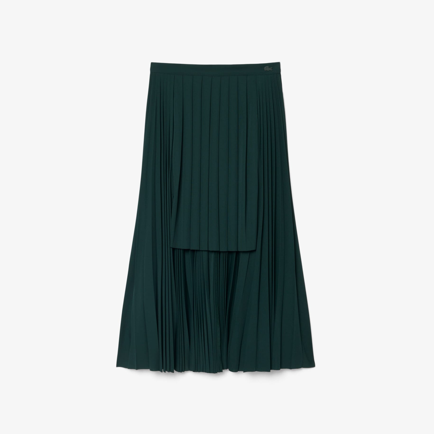 Long Asymmetric Pleated Jersey Skirt image number 3