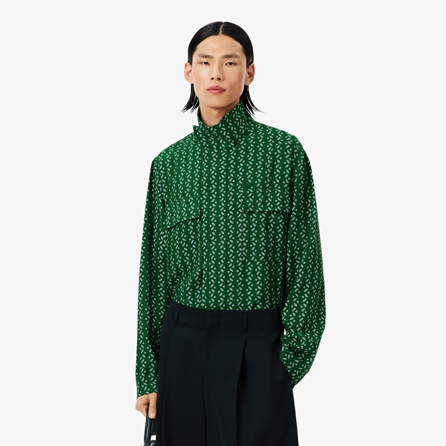 Runway Regular Fit Printed Satin Shirt image number 0