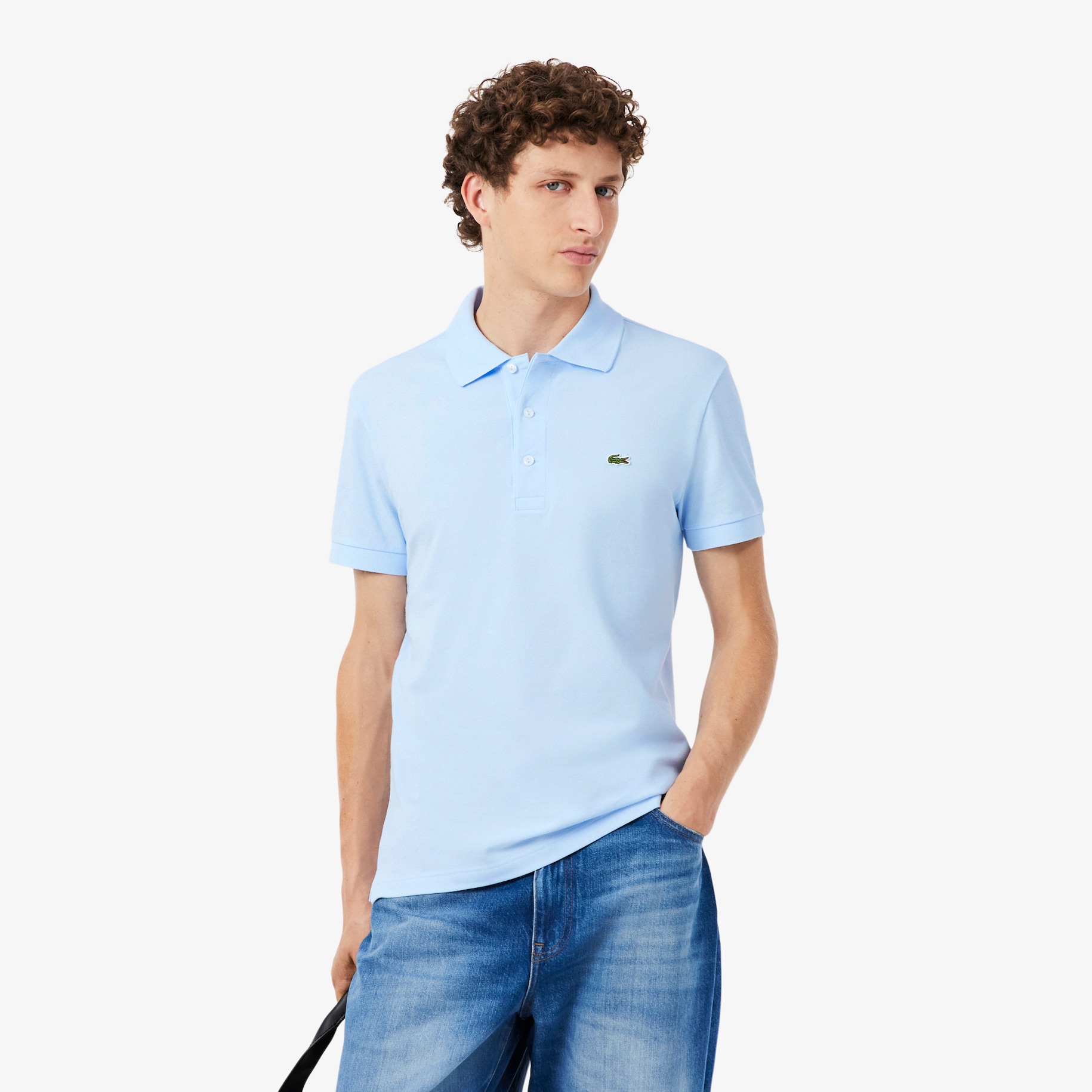 Slim Fit Stretch Mini Piqu&eacute; Polo Shirt image number 0