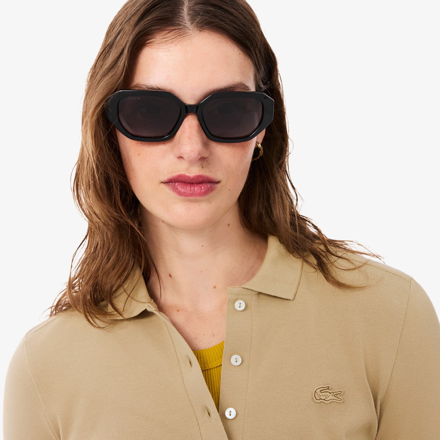 Women&rsquo;s Slim fit Stretch Piqu&eacute; Lacoste Polo Shirt image number 1