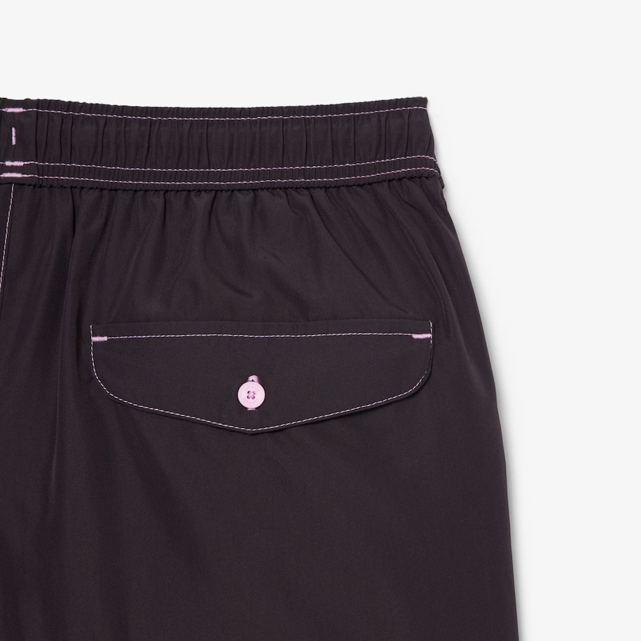Mid Length Tennis Print Swim Trunks image number 7