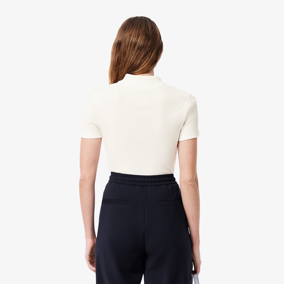 Slim Fit L.12.D Ribbed Cotton Polo Shirt image number 2