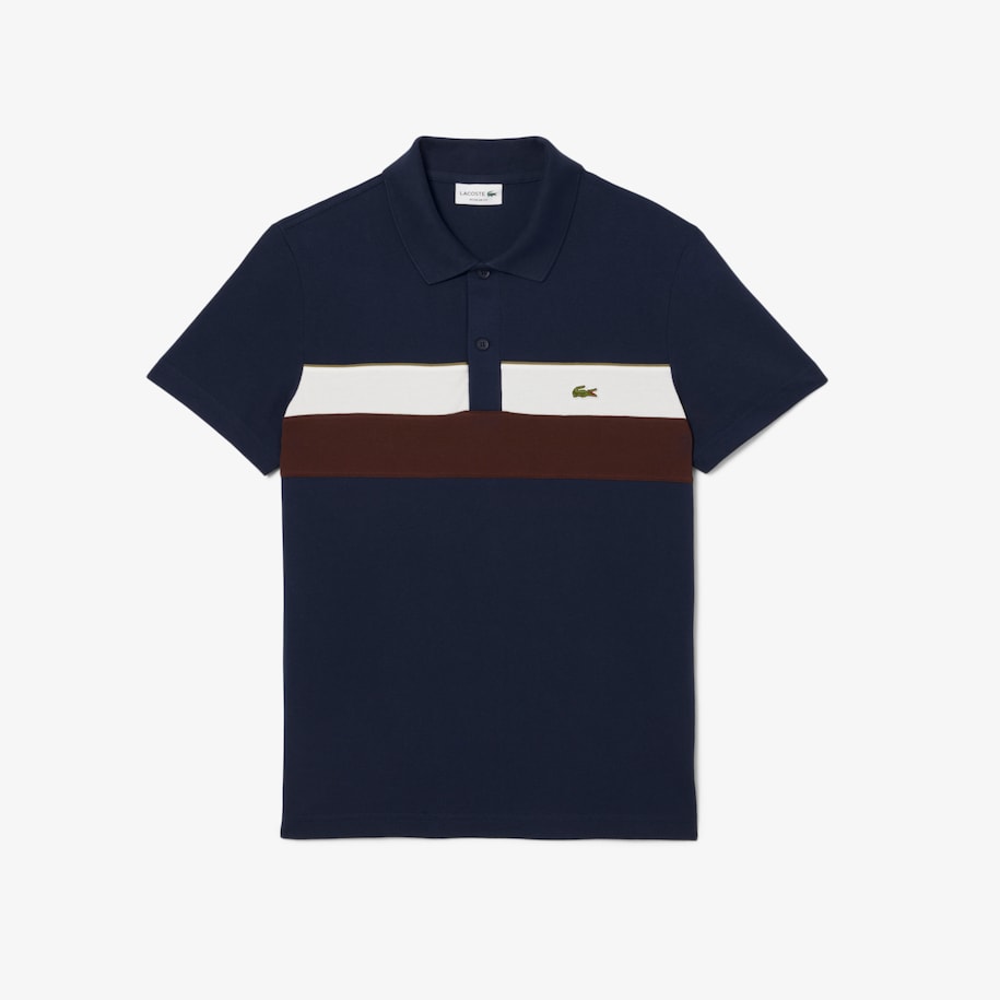 Regular Fit Colour-Block Petit Piqu&eacute; Polo Shirt image number 3
