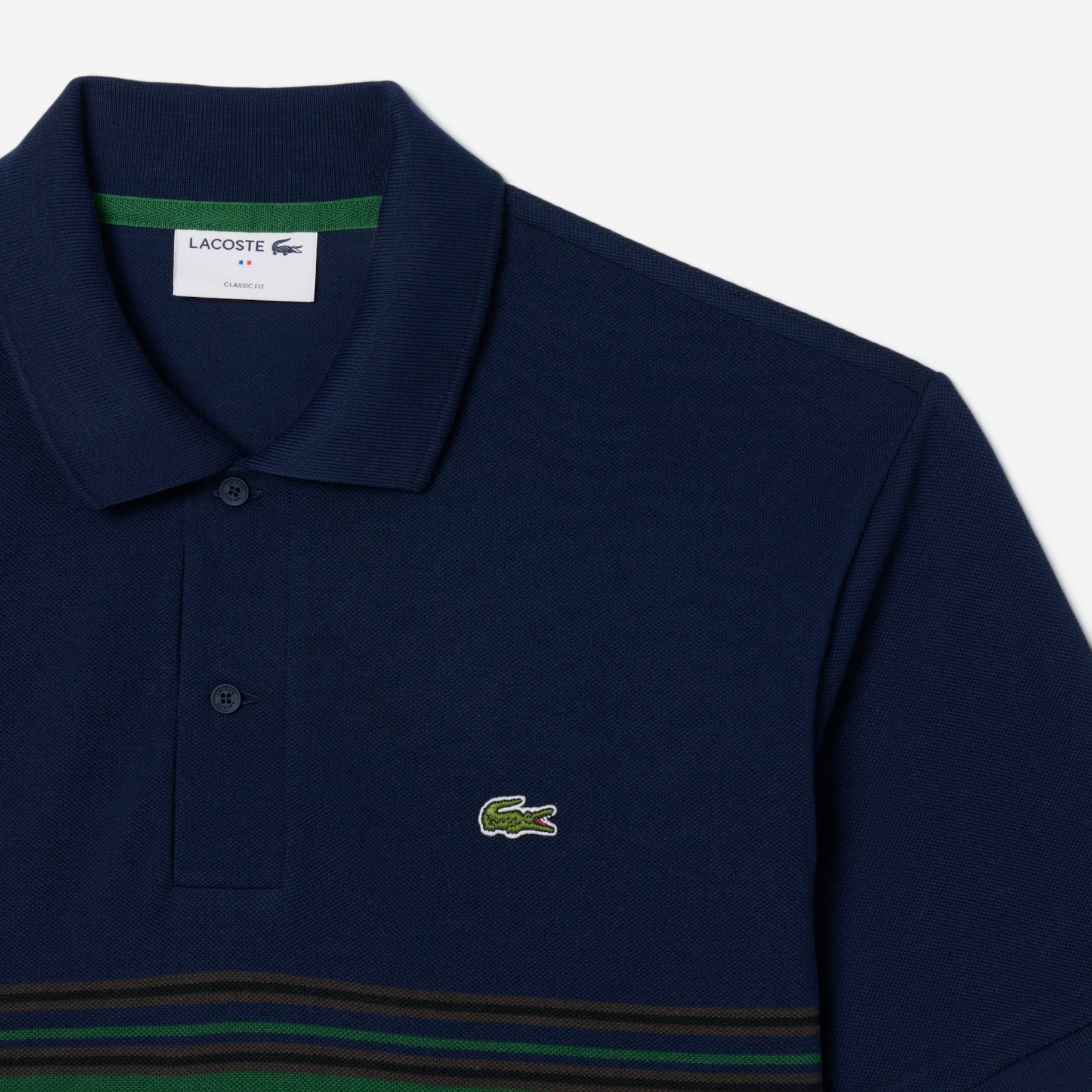 French Made Classic Fit Striped Polo Shirt image number 4