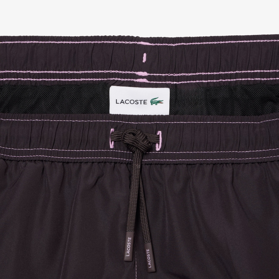 Mid Length Tennis Print Swim Trunks image number 6