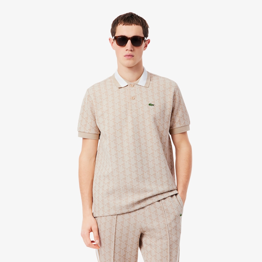 Classic Fit Monogram Jacquard Polo Shirt image number 0