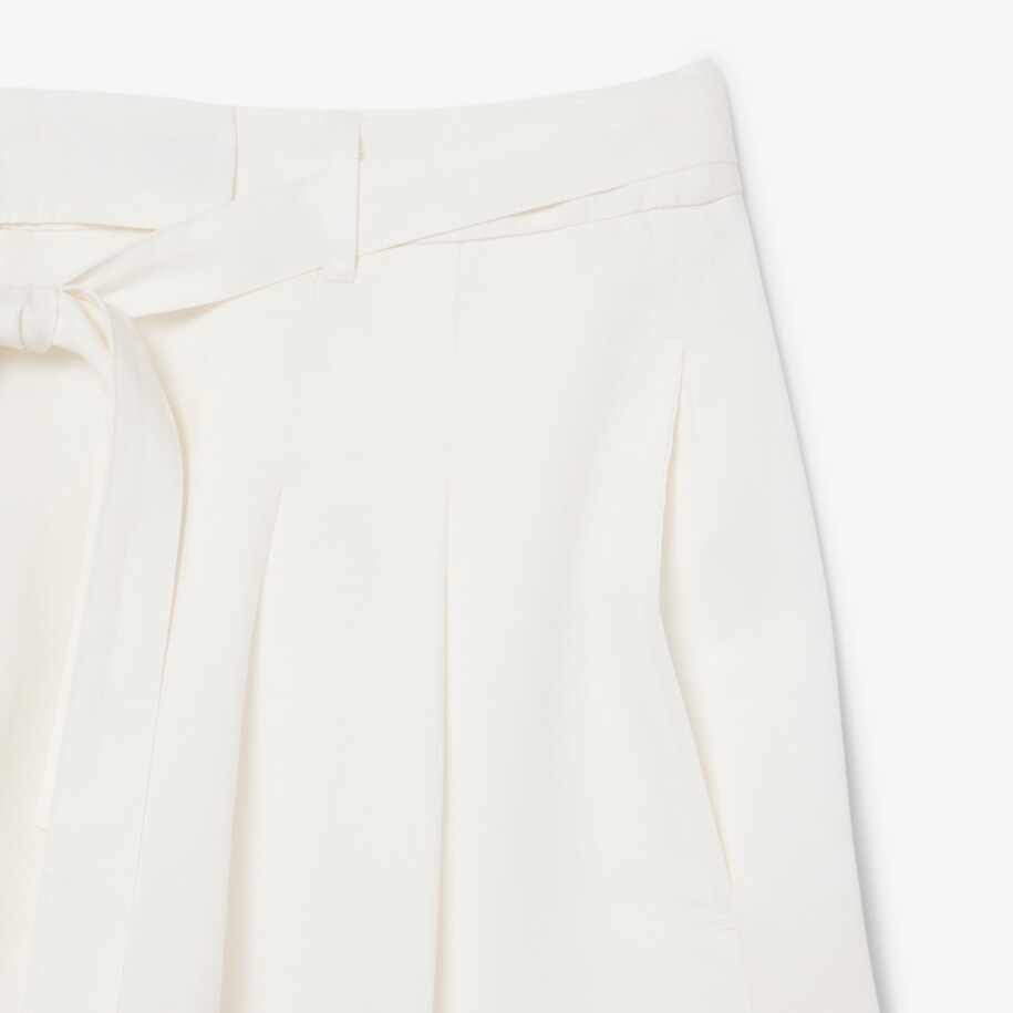 Oversized Fluid Linen Blend Bermuda Shorts image number 1