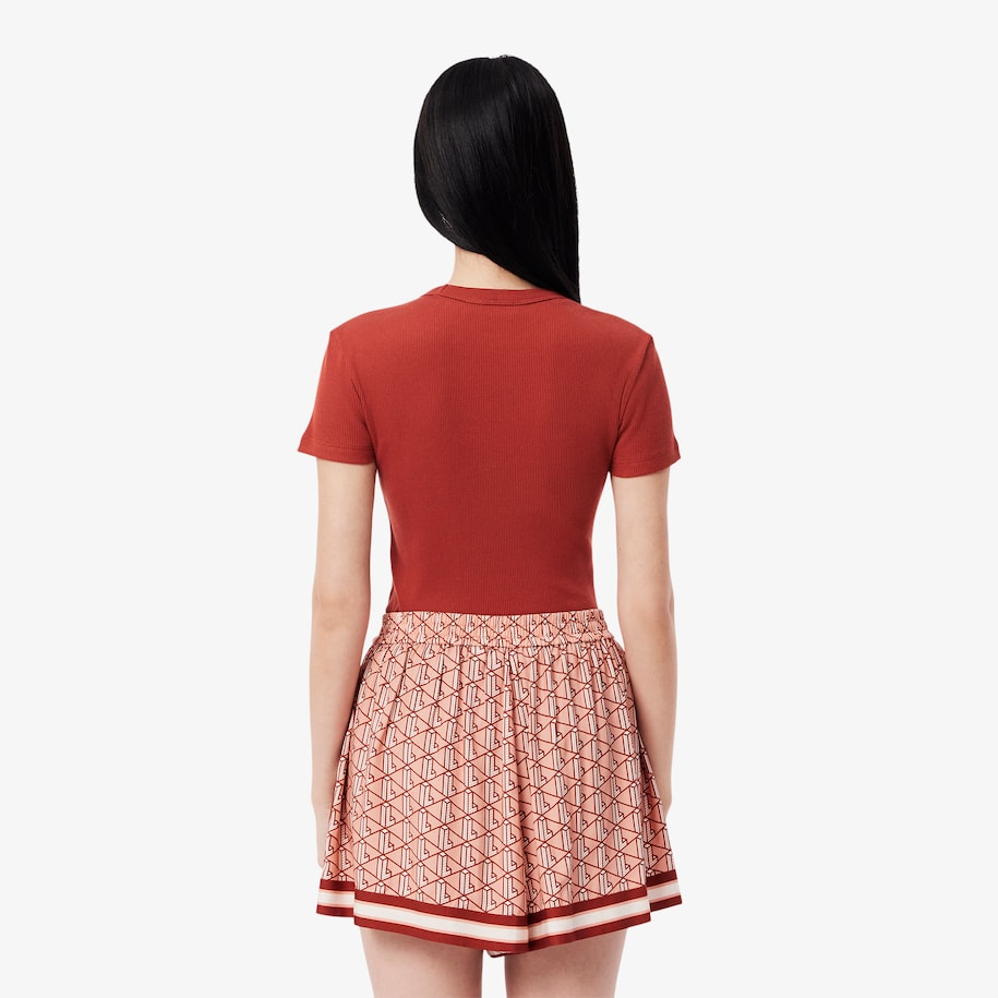 Slim Fit Ribbed Cotton T-shirt image number 2