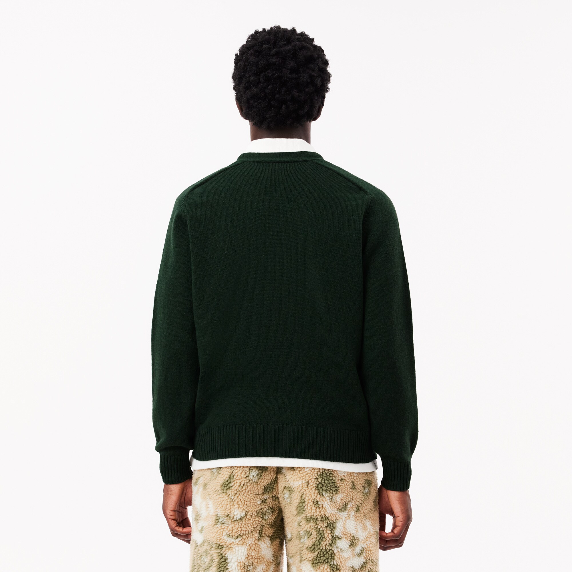 Monochrome Wool Crocodile Badge Cardigan image number 2