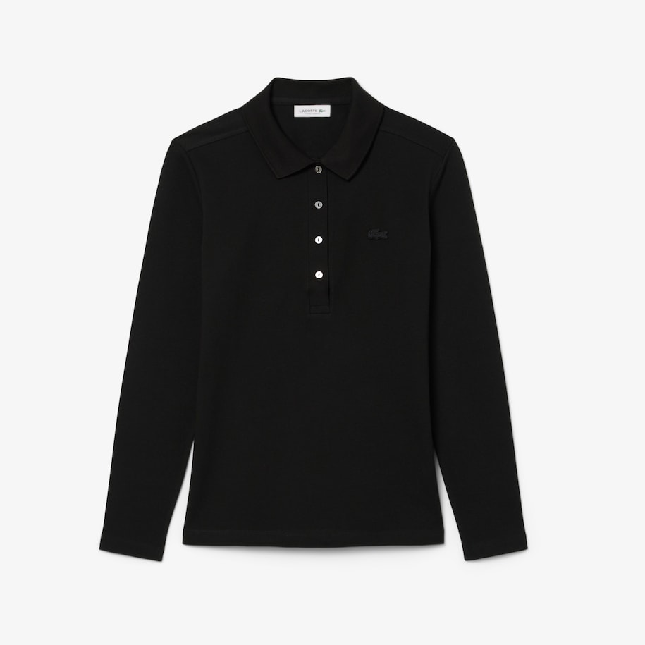 Women&rsquo;s Slim fit Stretch Piqu&eacute; Lacoste Polo Shirt image number 3