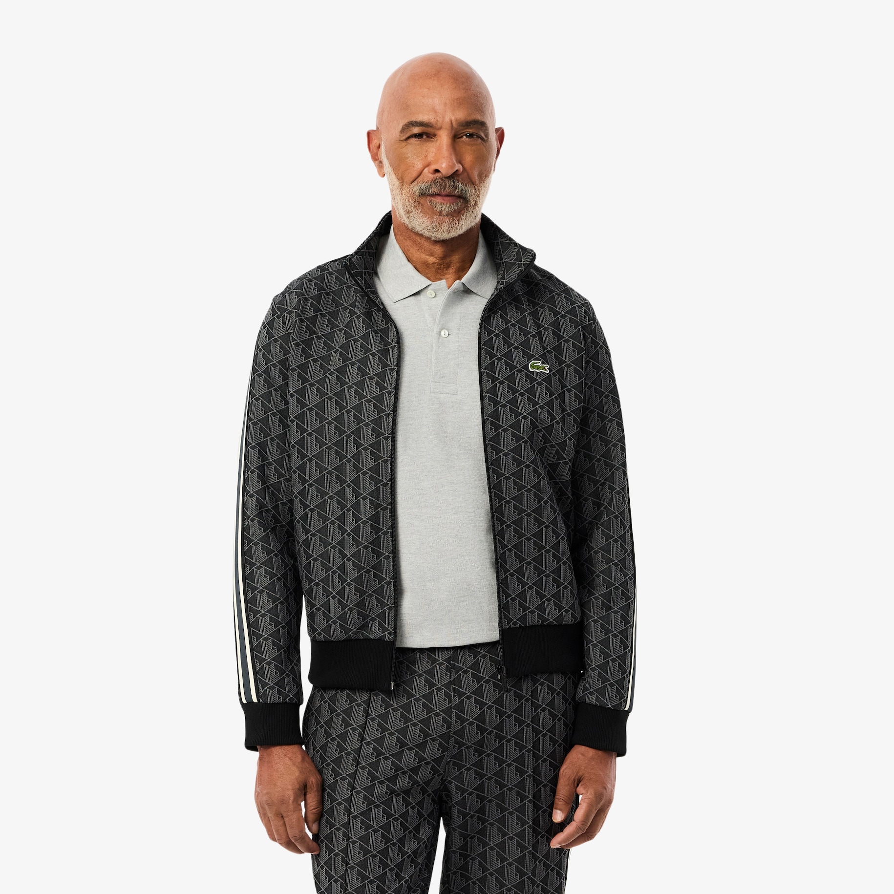 Paris Jacquard Monogram Zipped Sweatshirt image number 0