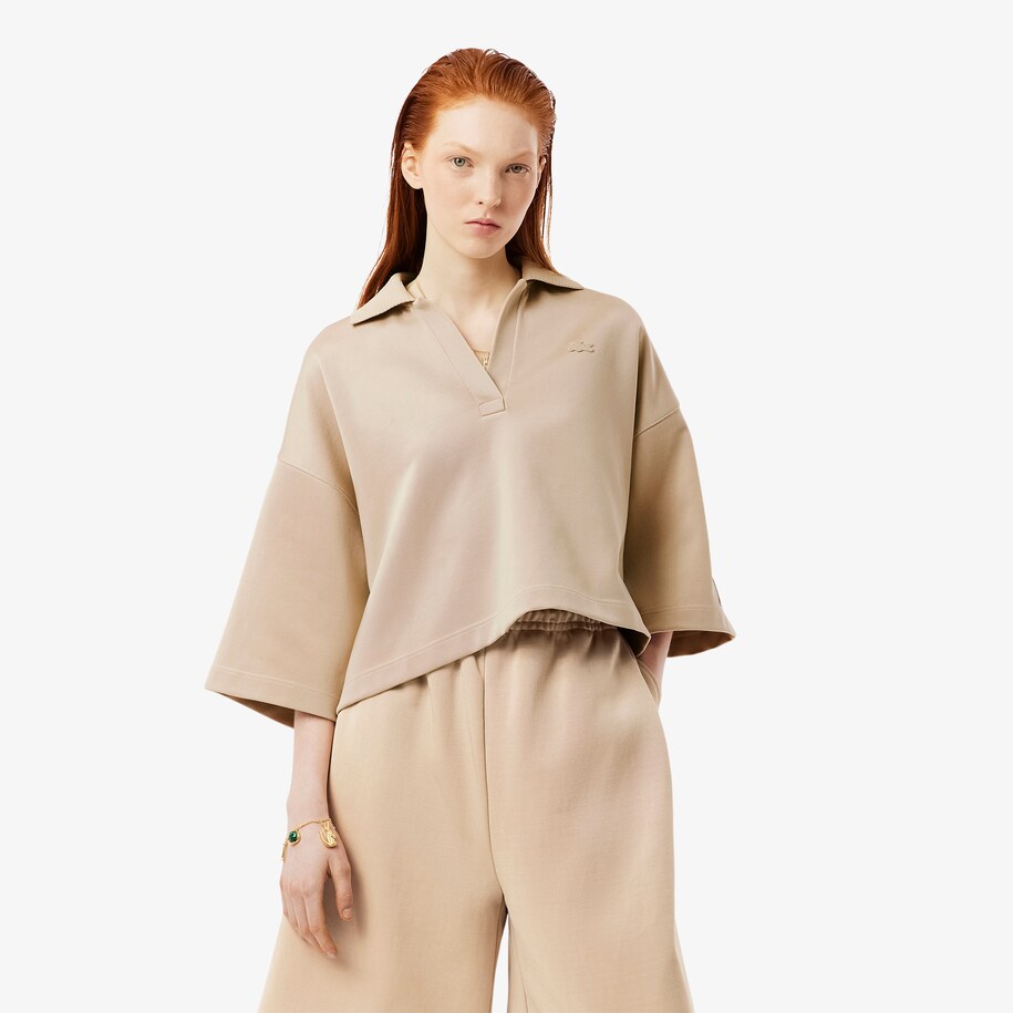 Runway Boxy Polo Collar Sweatshirt image number 0