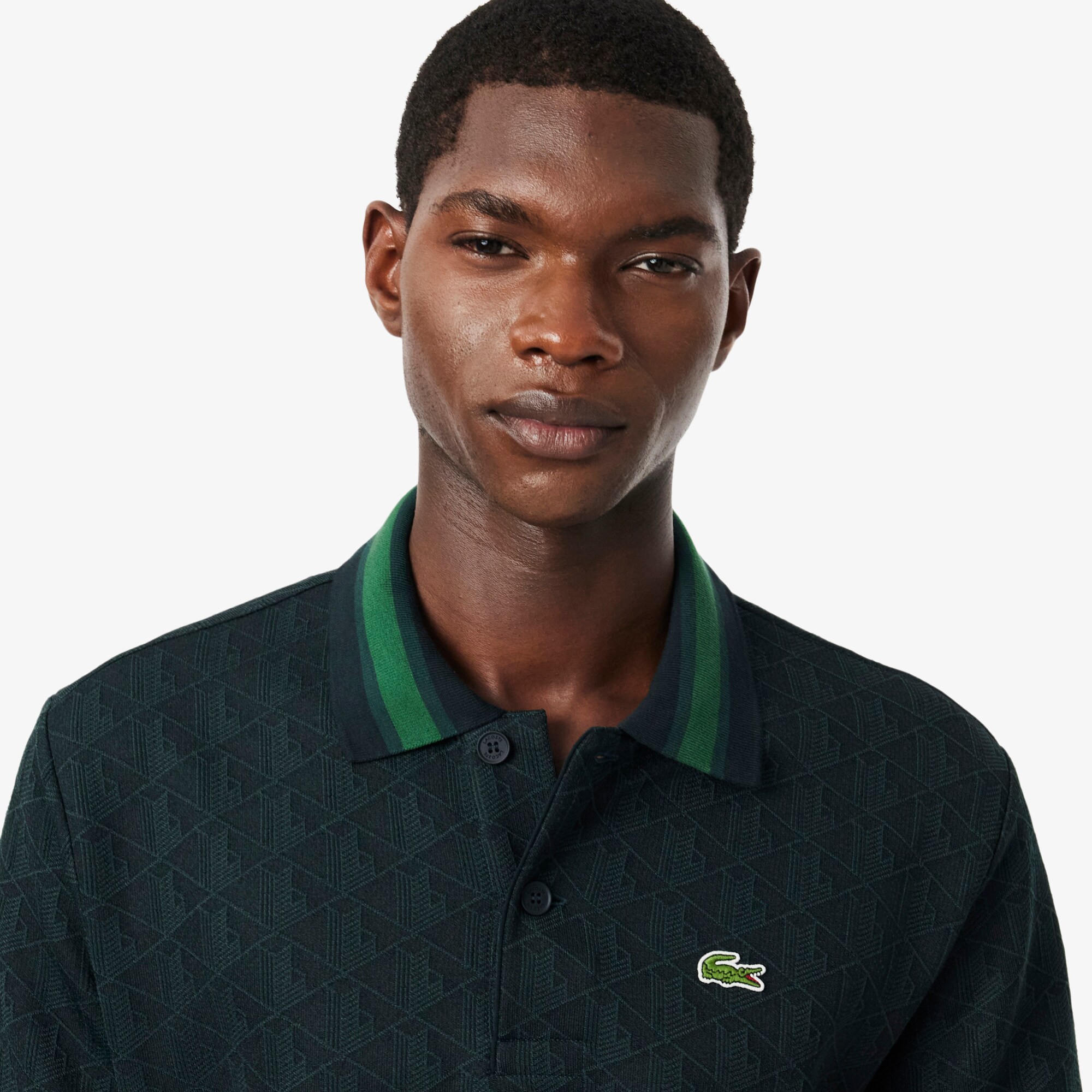 Classic Fit Monogram Jacquard Polo Shirt image number 1