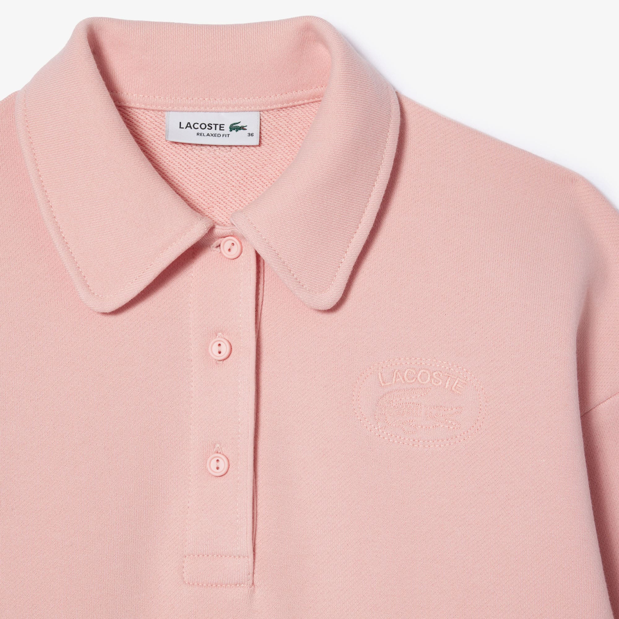 Polo Collar Lacoste Embroidered Sweatshirt image number 4