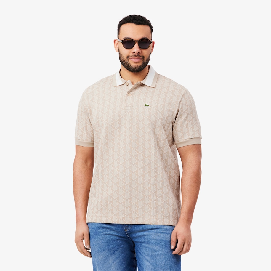 Classic Fit Contrast Collar Monogram Motif Polo Shirt image number 7