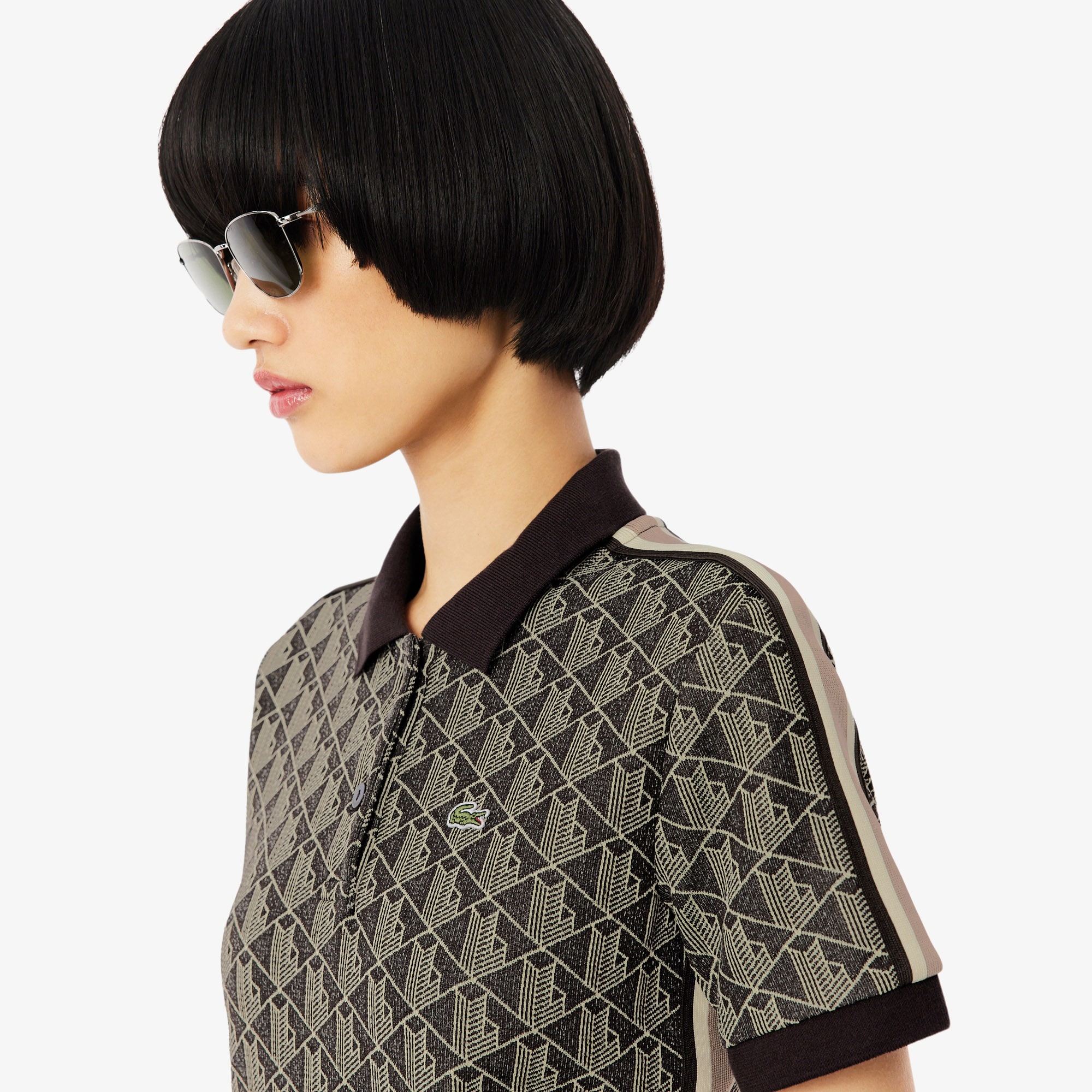 Slim Fit Monogram Jacquard Polo Shirt image number 1