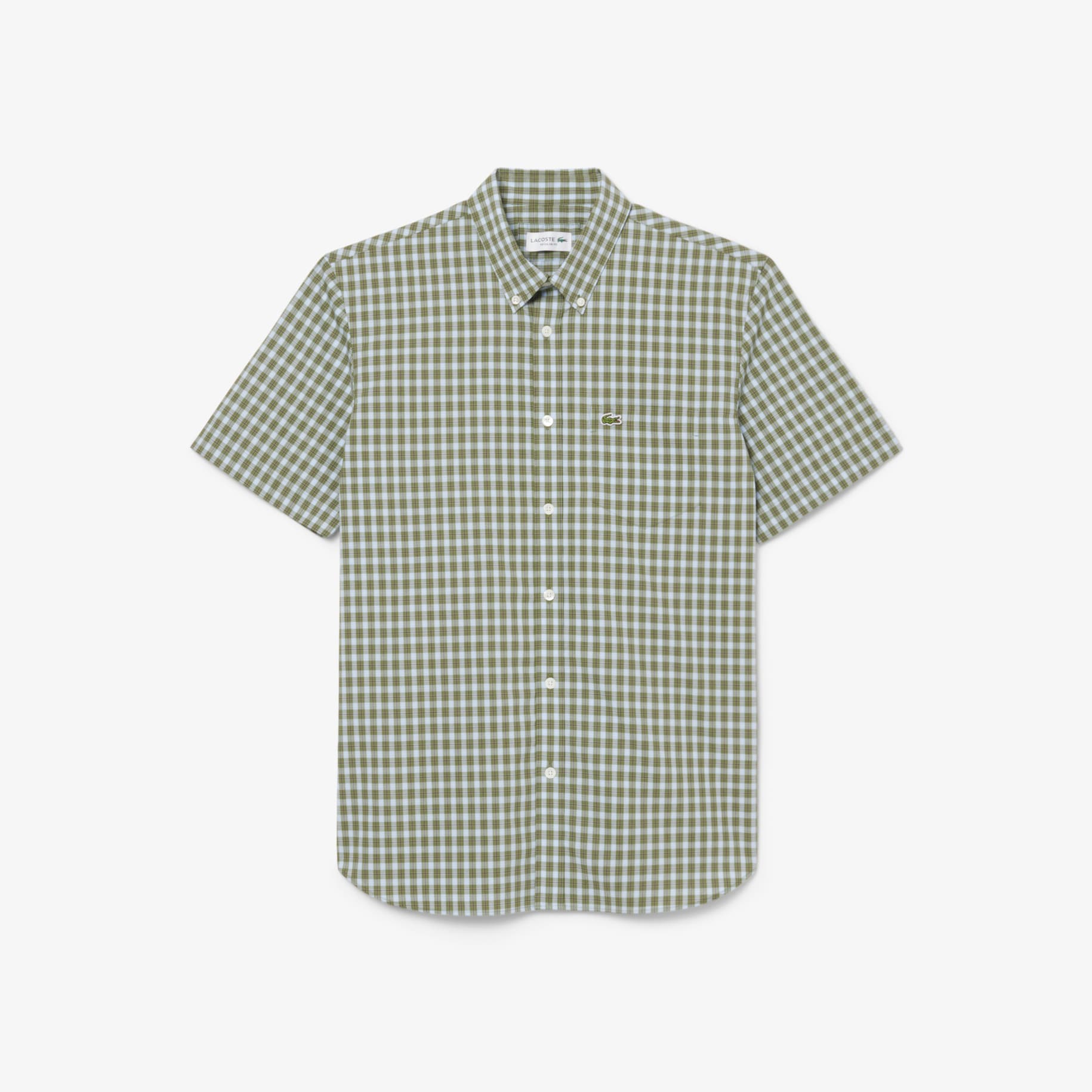 Short Sleeved Buttoned Collar Checked Shirt image number 3