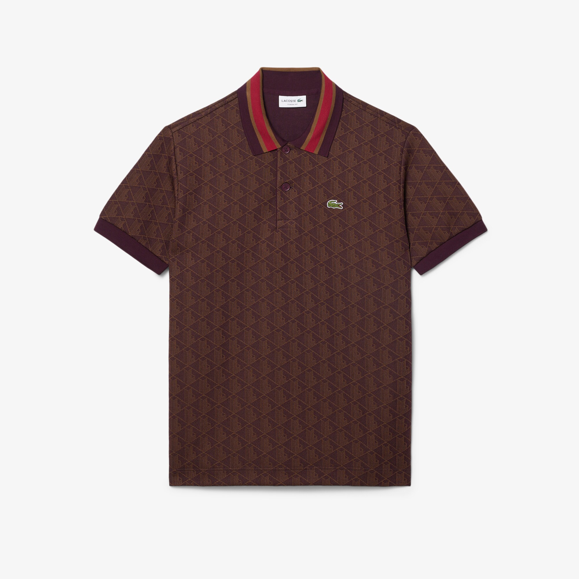 Classic Fit Monogram Jacquard Polo Shirt image number 3