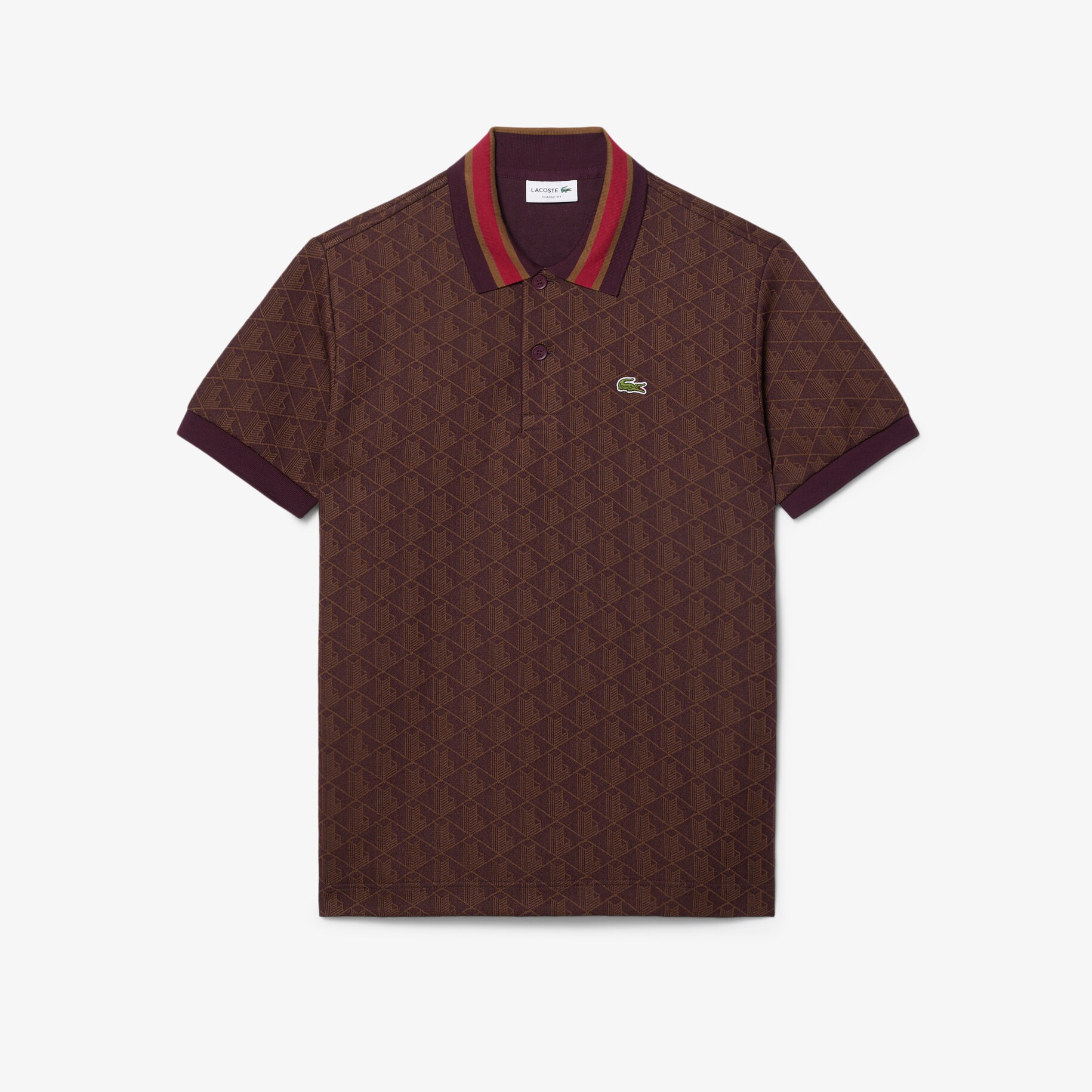 Classic Fit Monogram Jacquard Polo Shirt image number 3