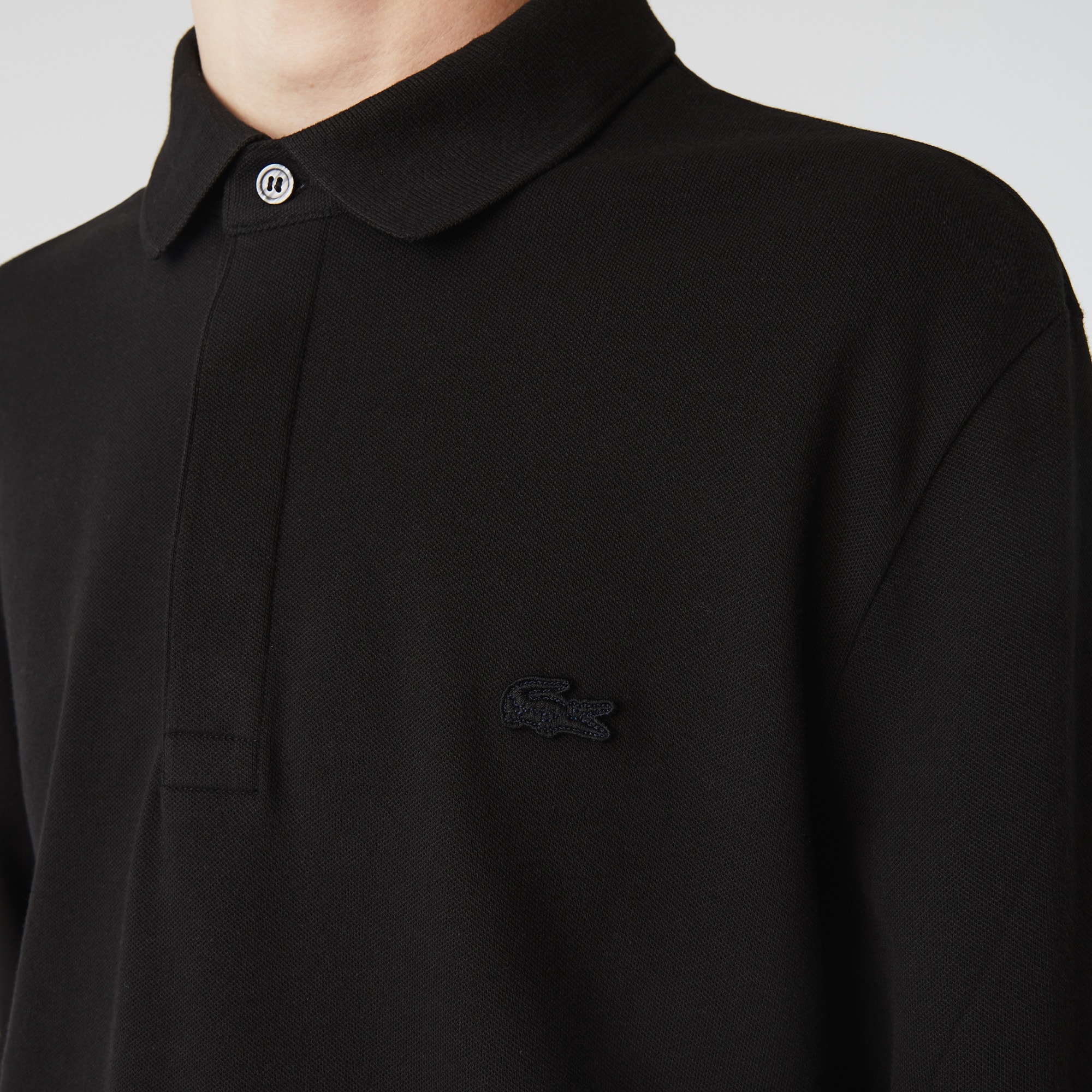 Smart Paris long sleeve stretch cotton Polo Shirt image number 3