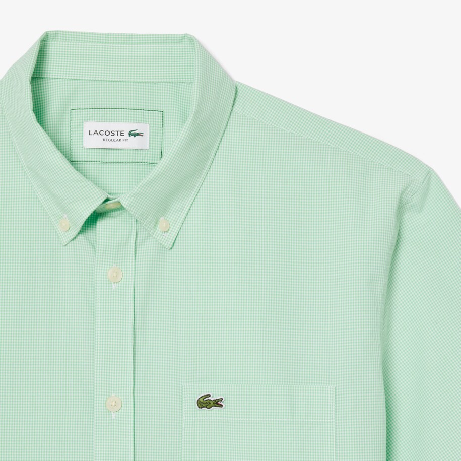 Short Sleeved Regular Fit Gingham Shirt image number 4