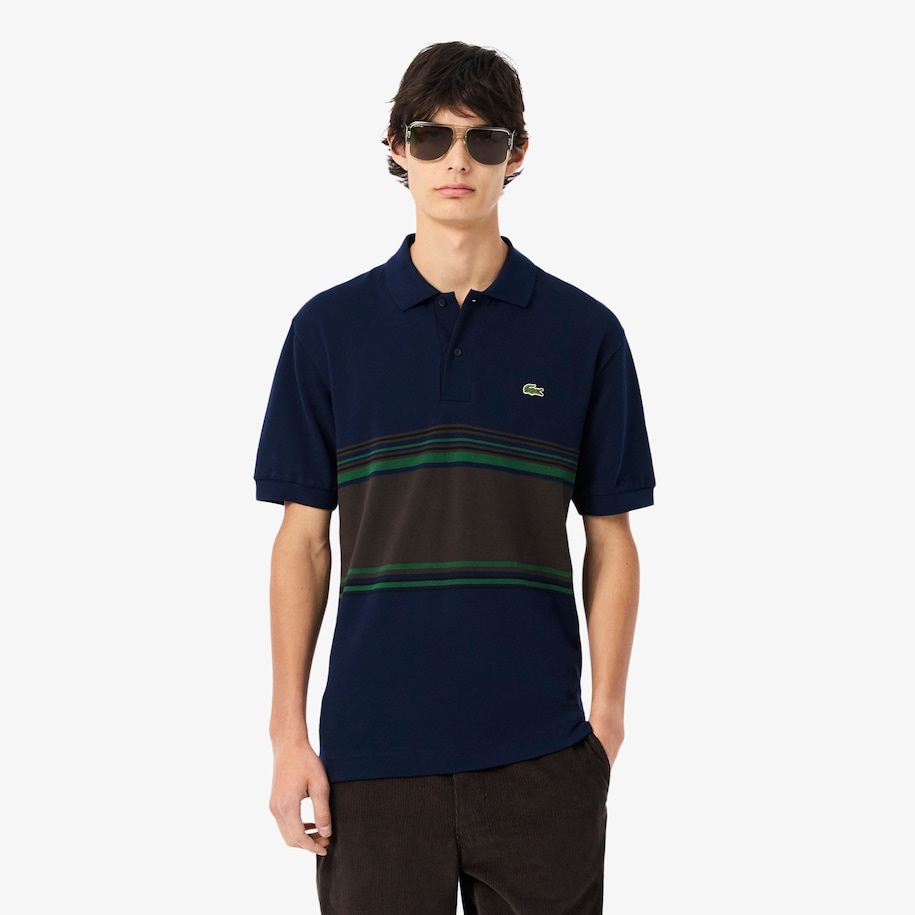 French Made Classic Fit Striped Polo Shirt image number 0